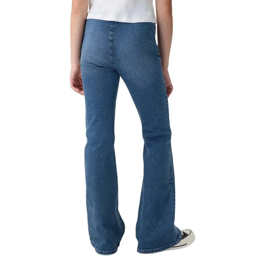 GAP Kids High Rise Crossover Flare Jeans in Medium Wash size 14 NWT